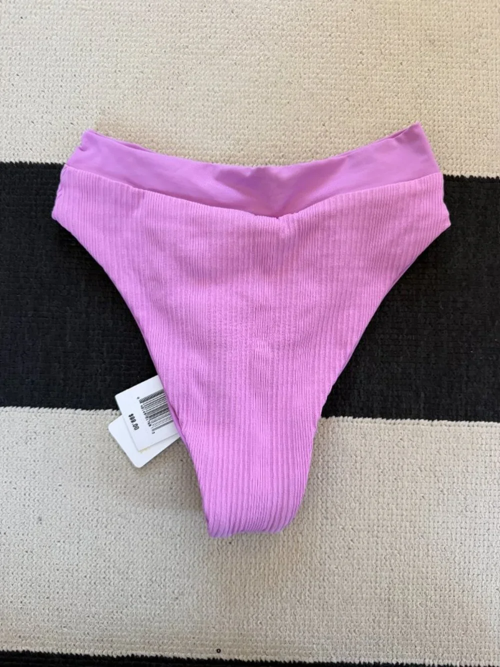 L*Space Court Bikini Bottom Amethyst Purple Ribbed Bitsy Cut Sz XS